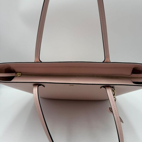 Kate Spade Large Tori Tote Soft Pink Leather Handbag With Dual Handles & Bow - Picture 12 of 12